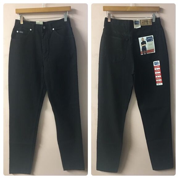 DeadStock Vintage Lee Riders Jet Black Relaxed Fit Jeans Size 8L NWT - Picture 1 of 10